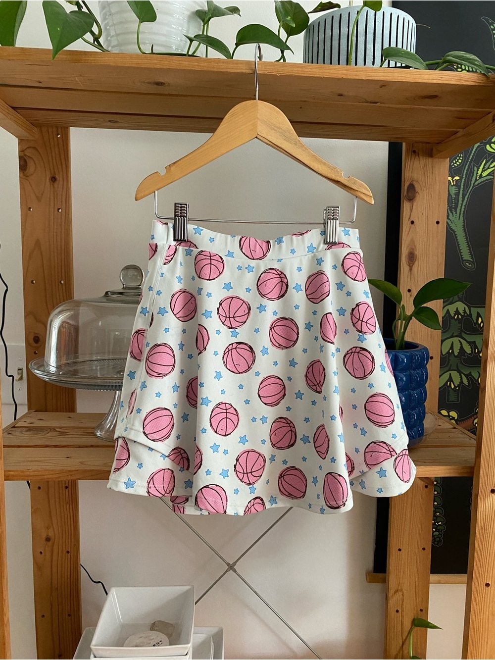 SweetHoney Basketball Print Active Skort Tank Top Set Pink 12 - Picture 10 of 15